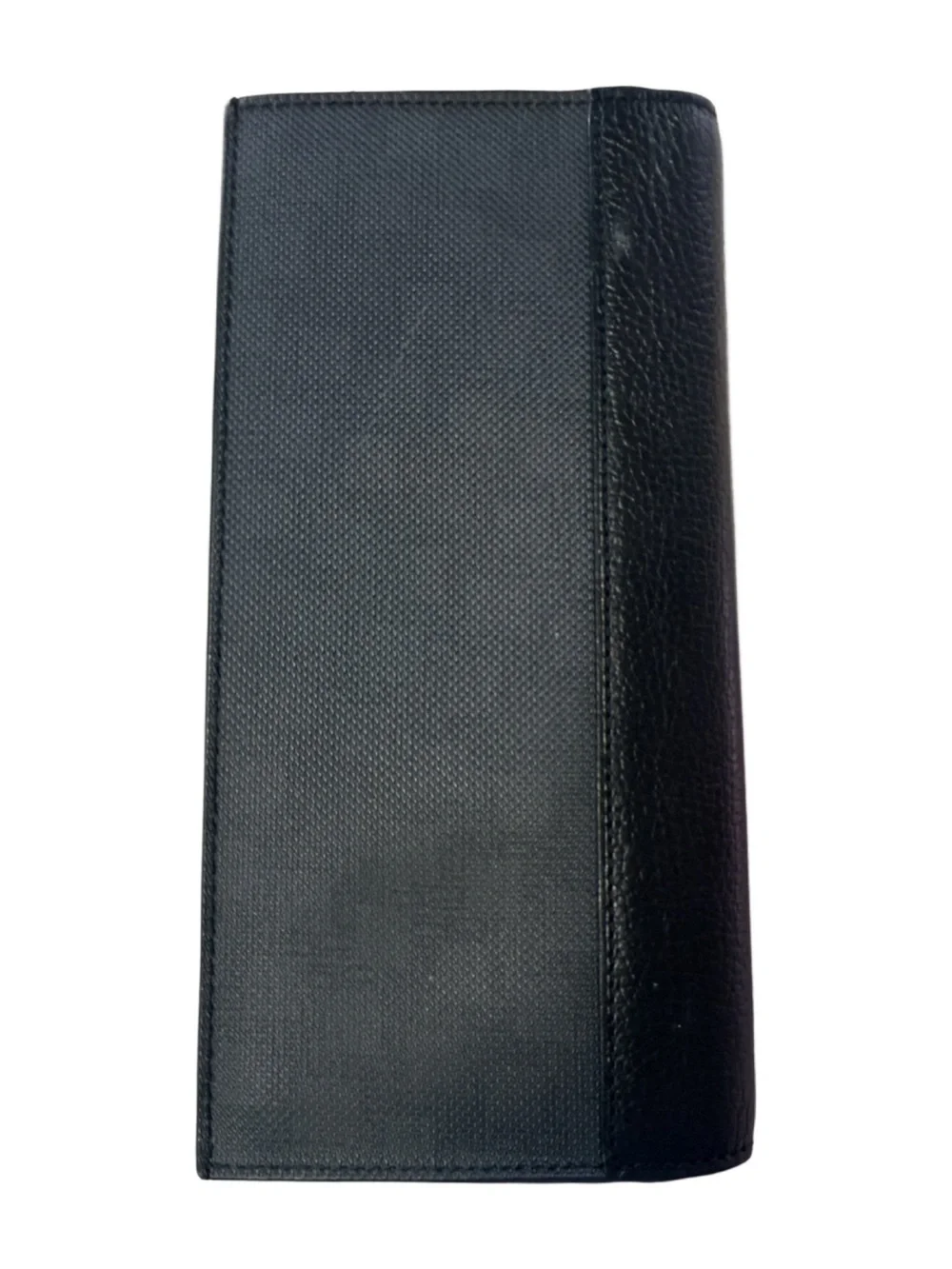 Dunhill Black Leather Long Bifold Wallet Organizer